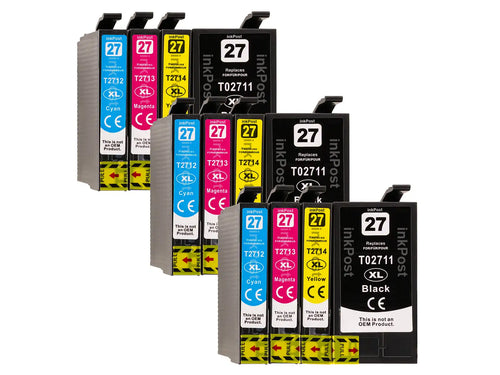 Kompatible 27XL Epson Druckerpatronen – 3 Multipacks