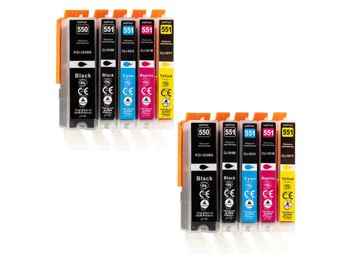 Kompatible PGI-550/CLI-551XL Canon Druckerpatronen – 2 Multipacks