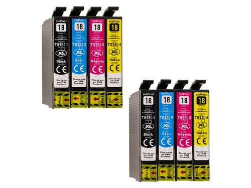 Compatible T18XL Epson Ink Cartridges – 2 Multipacks